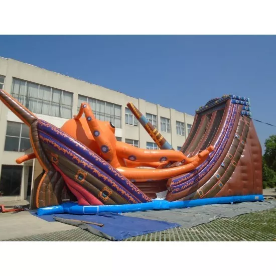 Kraken Inflatable Pirate Ship Slide Kraken Inflatable Pirate Ship Slide