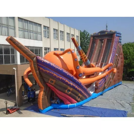 Kraken Inflatable Pirate Ship Slide Kraken Inflatable Pirate Ship Slide